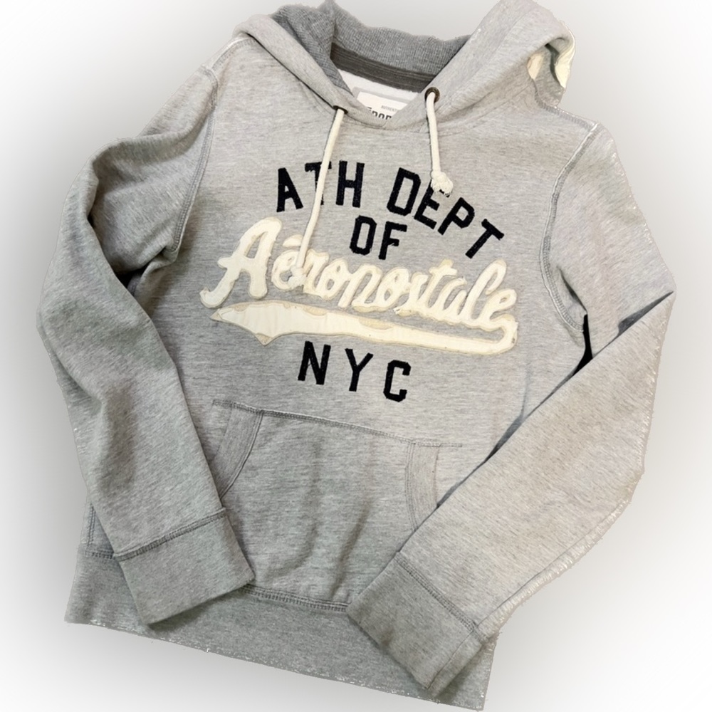 AEROPOSTALE | big girls (juniors)| XS | hoodie |Gray with stitch writing